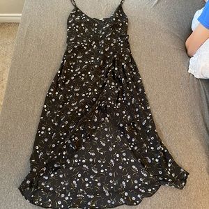 High/long floral dress